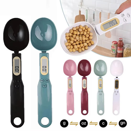 500G/0.1G Electronic Kitchen Scale LCD Digital Measuring Spoon Coffee Sugar Flour Gram Digital Spoon Weight Volume Spoon Scale